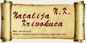 Natalija Krivokuća vizit kartica